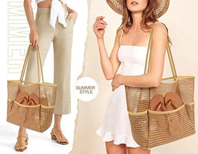 Bolsa Feminina Multibolsos para Praia + E-books + Frete Grátis