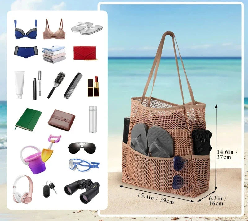 Bolsa Feminina Multibolsos para Praia + E-books + Frete Grátis