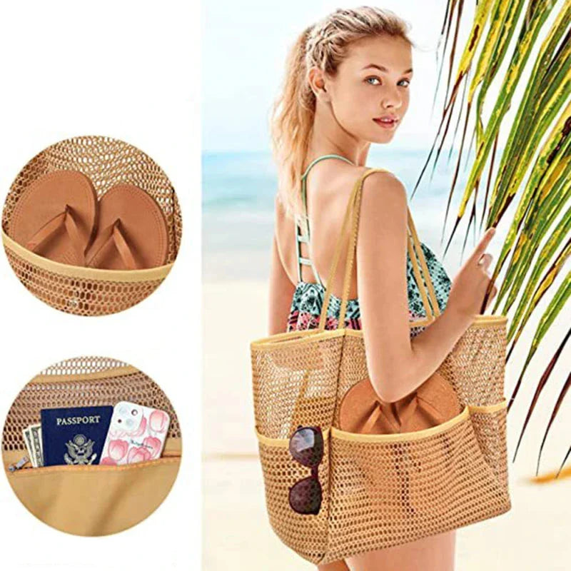 Bolsa Feminina Multibolsos para Praia + E-books + Frete Grátis